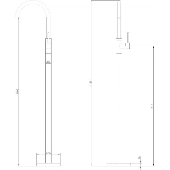 Смеситель для раковины напольный Abber Wasser Kreis AF8141RG, розовое золото, Цвет производителя: розовое золото фото 6