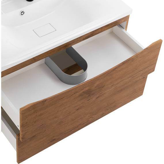 Тумба подвесная с раковиной BelBagno MARINO-900-2C-SO-RN-P 90 см, Rovere Nature (раковина BB900/450-LV-MR-PR) фото 6