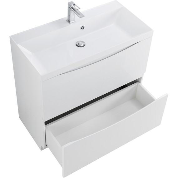 Тумба напольная с раковиной BelBagno MARINO-900-2C-PIA-BL-P 90 см, Bianco Lucido (раковина BB900/450-LV-MR-PR) - 7 Тумба напольная с раковиной BelBagno MARINO-900-2C-PIA-BL-P 90 см, Bianco Lucido (раковина BB900/450-LV-MR-PR) фото 7