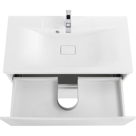 Тумба напольная с раковиной BelBagno MARINO-900-2C-PIA-BL-P 90 см, Bianco Lucido (раковина BB900/450-LV-MR-PR) - 4 Тумба напольная с раковиной BelBagno MARINO-900-2C-PIA-BL-P 90 см, Bianco Lucido (раковина BB900/450-LV-MR-PR) фото 4