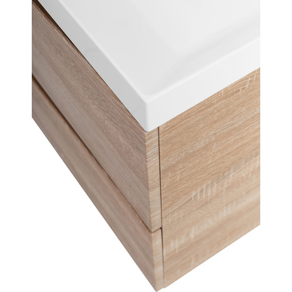 Тумба подвесная с раковиной BelBagno MARINO-900-2C-SO-WO-P 90 см, Rovere Bianco (раковина BB900/450-LV-MR-PR) фото 4