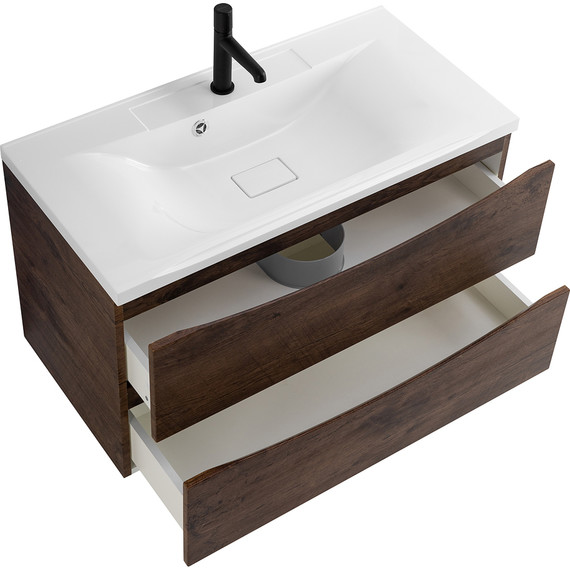 Тумба подвесная с раковиной BelBagno MARINO-900-2C-SO-RW-P 90 см, Rovere Moro (раковина BB900/450-LV-MR-PR) - 5 Тумба подвесная с раковиной BelBagno MARINO-900-2C-SO-RW-P 90 см, Rovere Moro (раковина BB900/450-LV-MR-PR) фото 5