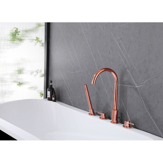 Смеситель для ванны Abber Wasser Kreis AF8113RG, розовое золото, Цвет производителя: розовое золото фото 2