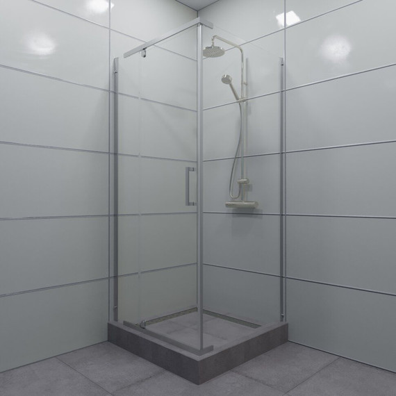 Душевое ограждение Triton Терра 90x90 см, хром/прозрачное фото 2