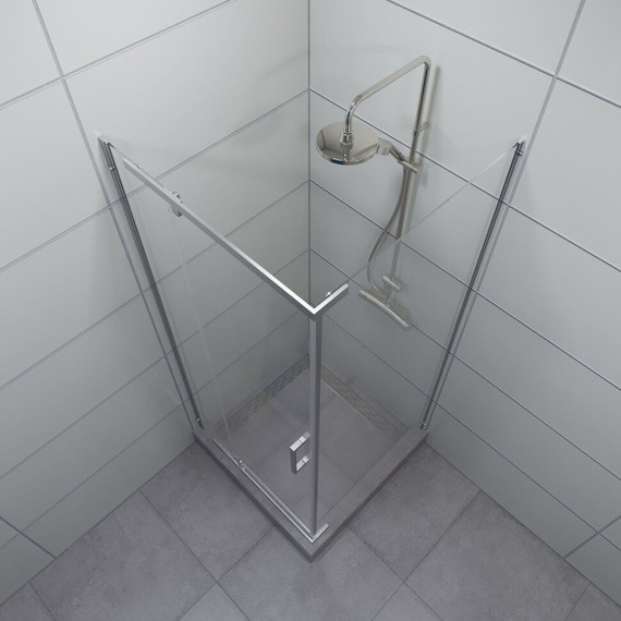 Душевое ограждение Triton Терра 90x90 см, хром/прозрачное фото 3