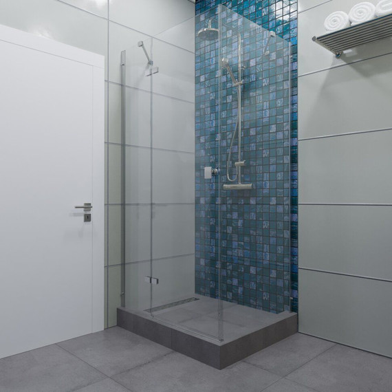 Душевое ограждение Triton Брава 120x80 см, хром/прозрачное фото 6