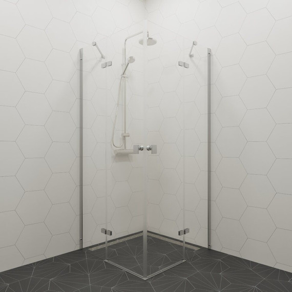 Душевое ограждение Triton Дельта 90x90 см, хром/прозрачное фото 2