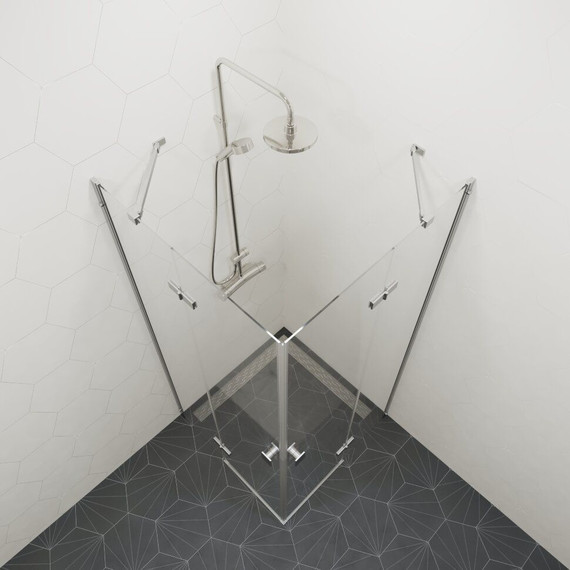 Душевое ограждение Triton Дельта 90x90 см, хром/прозрачное фото 3