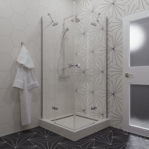 Душевое ограждение Triton Дельта 90x90 см, хром/прозрачное фото 6