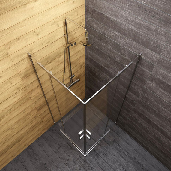 Душевое ограждение Triton Каппа 90x90 см, хром/прозрачное фото 3