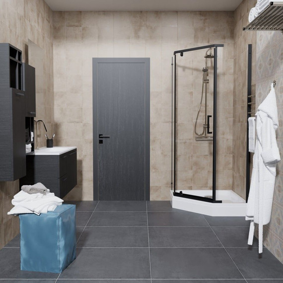 Душевое ограждение Triton Дека 90x90 см (с поддоном) чёрный/прозрачное фото 6