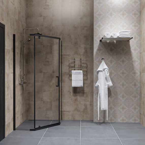 Душевое ограждение Triton Дека 90x90 см, чёрный/прозрачное фото 5