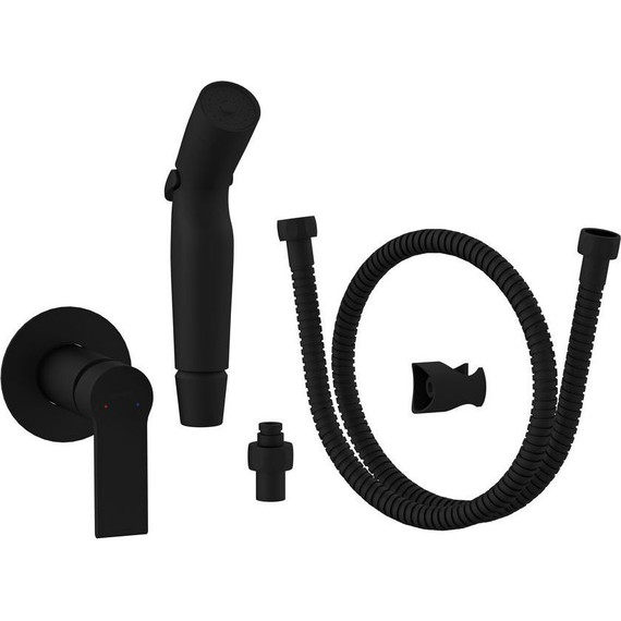 Набор для гигиенического душа Cersanit Brasko A64103, чёрный матовый фото 4