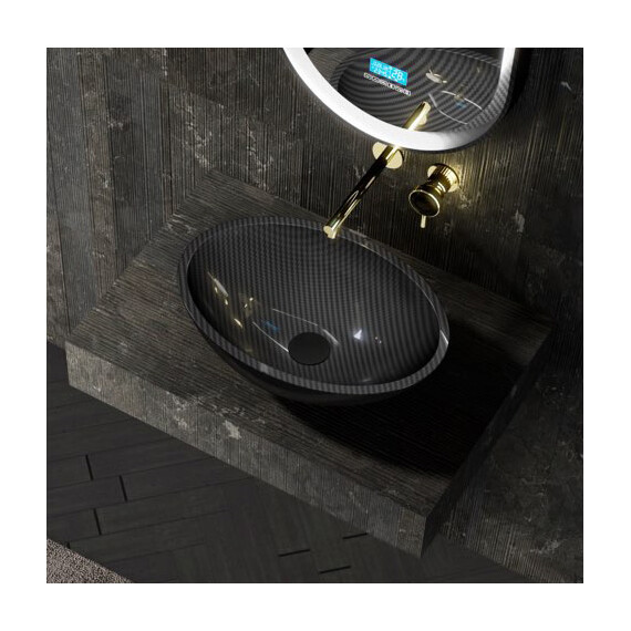 Раковина-чаша Abber Karbon 50 см AK2042, чёрный фото 