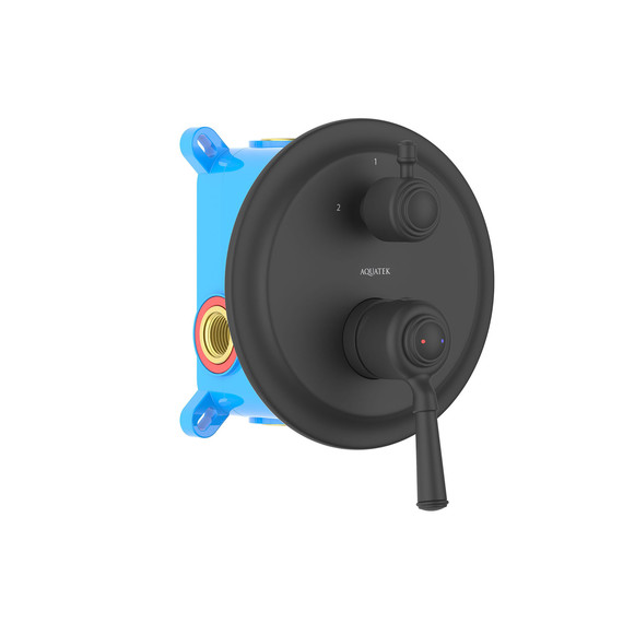 Смеситель для ванны Aquatek Классик AQ1546MB (со скрытой частью) чёрный матовый, Цвет производителя: чёрный матовый фото 