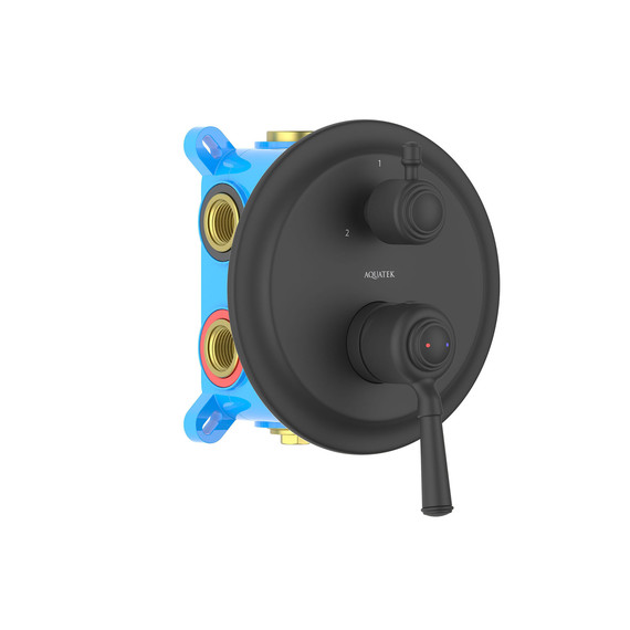 Смеситель для ванны Aquatek Классик AQ1547MB (со скрытой частью) чёрный матовый, Цвет производителя: чёрный матовый фото 