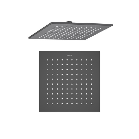 Верхний душ Aquatek 250x250 мм AQ2076MB, чёрный матовый фото 