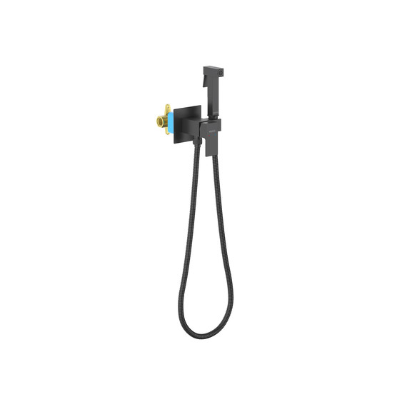 Набор для гигиенического душа Aquatek Либра AQ1022MB (со скрытой частью) чёрный матовый фото 