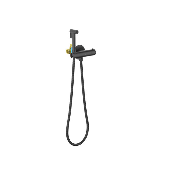 Набор для гигиенического душа Aquatek Оберон AQ1027MB (со скрытой частью) чёрный матовый фото 