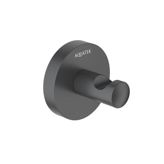 Крючок Aquatek Оберон AQ4201MB, цвет чёрный матовый фото 