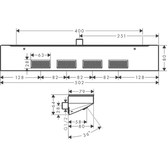 Верхний душ Hansgrohe Rainfinity 500x80 мм 26243700, белый фото 9