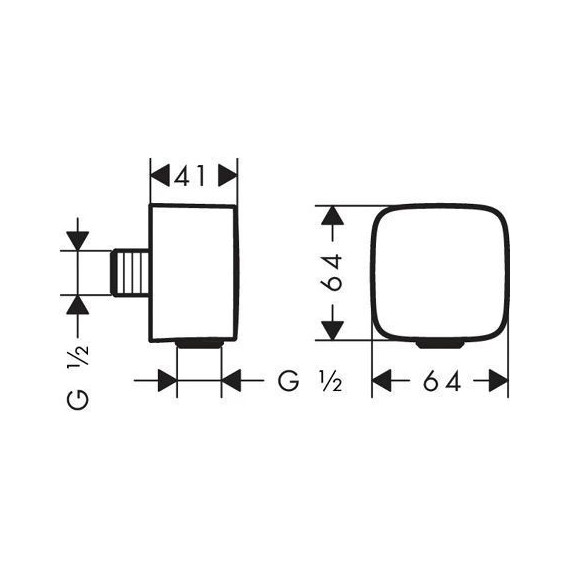 Шланговое подсоединение Hansgrohe FixFit 26457140, бронза шлифованная фото 2