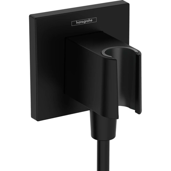 Шланговое подсоединение с держателем Hansgrohe FixFit E 26889670, чёрный фото 