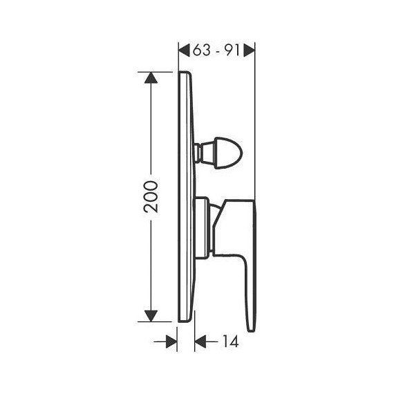 Смеситель для ванны Hansgrohe Vernis Blend 71449000 - 3 Смеситель для ванны Hansgrohe Vernis Blend 71449000 фото 3