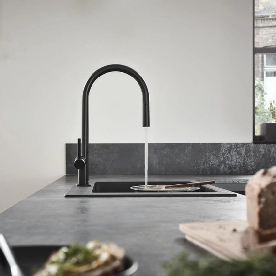 Смеситель для кухни Hansgrohe Talis M54 72802670, чёрный матовый фото 3