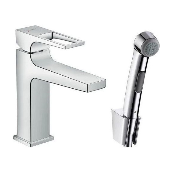 Смеситель для раковины с лейкой для биде Hansgrohe Metropol 110 74522000 фото 