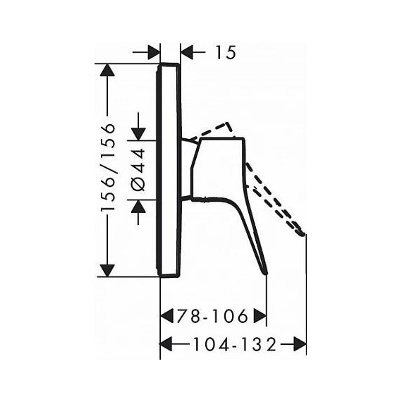 Смеситель для душа Hansgrohe Vivenis 75615670, чёрный матовый фото 2