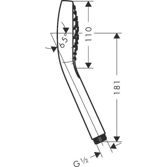 Ручной душ Hansgrohe Croma E 26814670, чёрный матовый фото 2