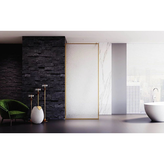 Душевая перегородка Veconi Korato 80 см KR81RG-80-06-C4 (стекло 8 мм) с кронштейном в комплекте, брашированное золото/матовое - 2 Душевая перегородка Veconi Korato 80 см KR81RG-80-06-C4 (стекло 8 мм) с кронштейном в комплекте, брашированное золото/матовое фото 2