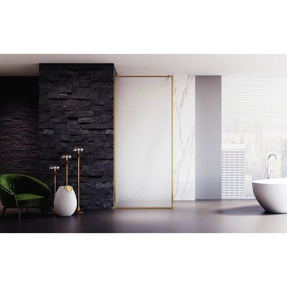 Душевая перегородка Veconi Korato 120 см KR81RG-120-06-C4 (стекло 8 мм) с кронштейном в комплекте, брашированное золото/матовое - 2 Душевая перегородка Veconi Korato 120 см KR81RG-120-06-C4 (стекло 8 мм) с кронштейном в комплекте, брашированное золото/матовое фото 2