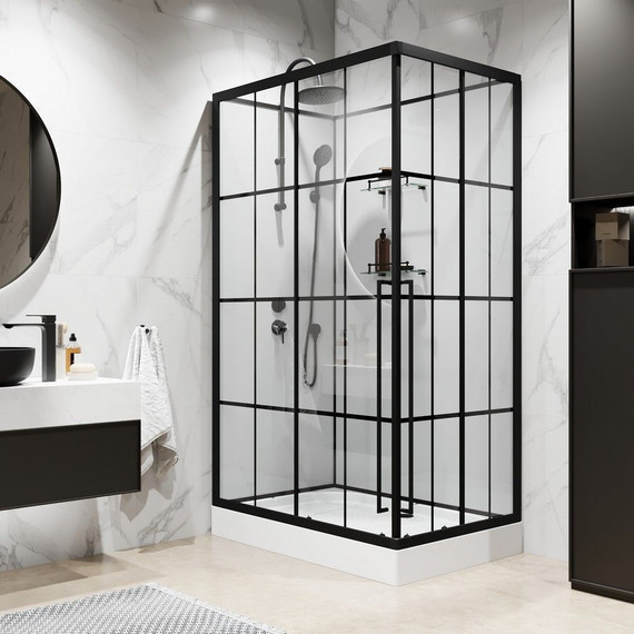 Душевая кабина Niagara Standart 120x80 см L ST120/80/15QL/KL/BKT, чёрный/прозрачное - 3 Душевая кабина Niagara Standart 120x80 см L ST120/80/15QL/KL/BKT, чёрный/прозрачное фото 3