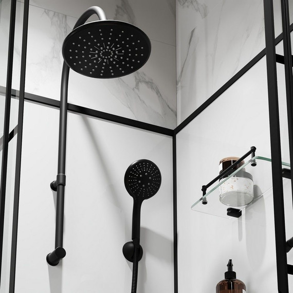 Душевая кабина Niagara Standart 120x80 см L ST120/80/15QL/KL/BKT, чёрный/прозрачное - 9 Душевая кабина Niagara Standart 120x80 см L ST120/80/15QL/KL/BKT, чёрный/прозрачное фото 9