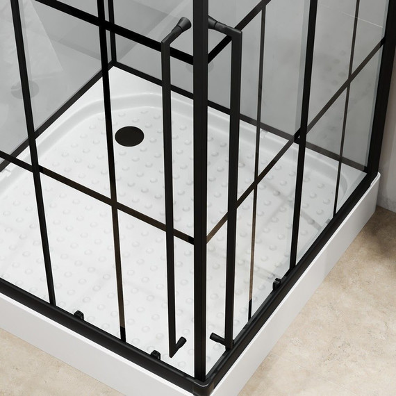 Душевая кабина Niagara Standart 100x100 см R ST100/15QR/KL/BKT, чёрный/прозрачное фото 4