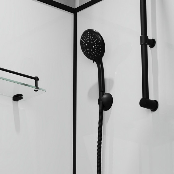 Душевая кабина Niagara Standart 100x100 см R ST100/15QR/KL/BKT, чёрный/прозрачное фото 6