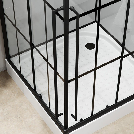 Душевая кабина Niagara Standart 100x100 см L ST100/15QL/KL/BKT, чёрный/прозрачное фото 4