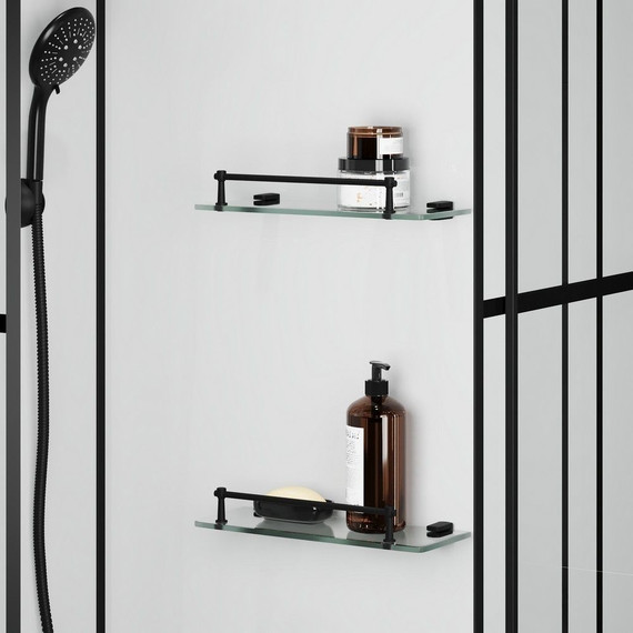 Душевая кабина Niagara Standart 100x100 см L ST100/15QL/KL/BKT, чёрный/прозрачное фото 5