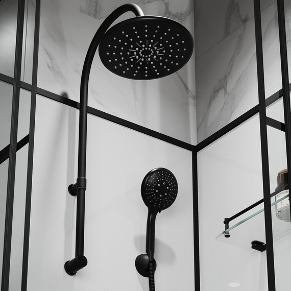 Душевая кабина Niagara Standart 100x100 см L ST100/15QL/KL/BKT, чёрный/прозрачное фото 7