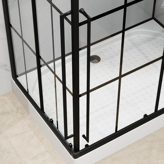 Душевая кабина Niagara Standart 100x80 см R ST100/80/15QR/KL/BKT, чёрный/прозрачное фото 6