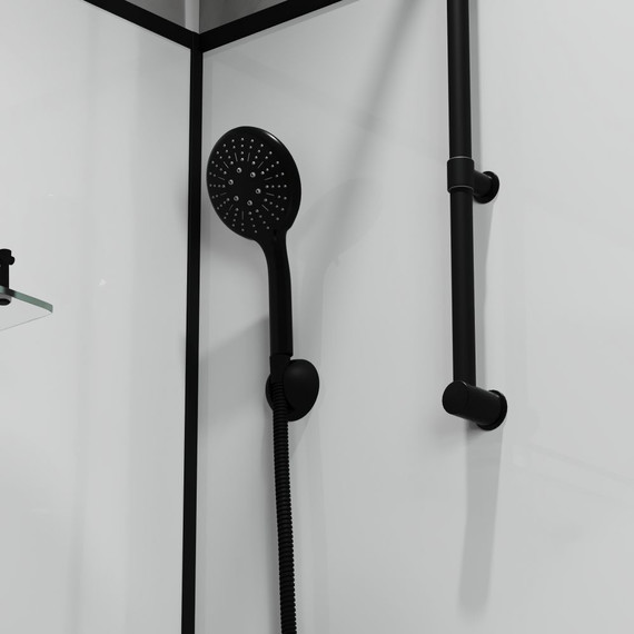 Душевая кабина Niagara Standart 120x80 см R ST120/80/15QR/KL/BKT, чёрный/прозрачное фото 8