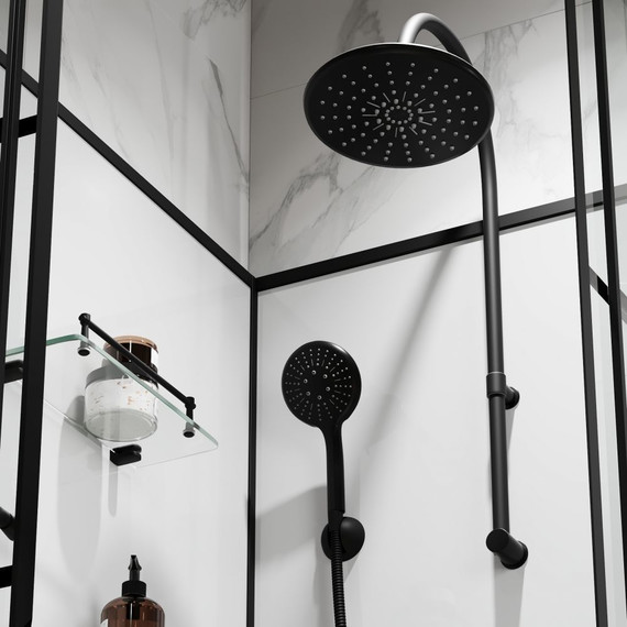 Душевая кабина Niagara Standart 100x80 см R ST100/80/15QR/KL/BKT, чёрный/прозрачное фото 9