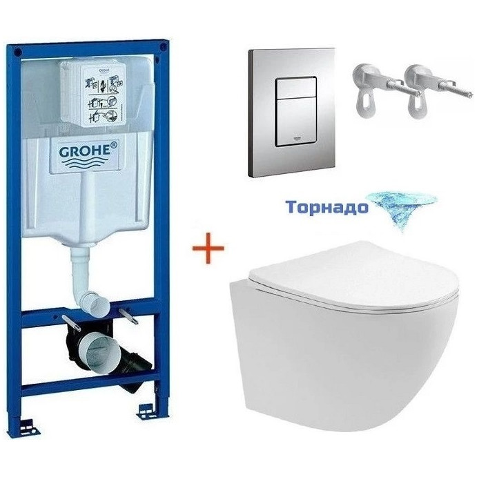 Инсталляция с подвесным унитазом комплект: Grohe Rapid SL 38772001 с ...