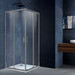 Душевое ограждение Vincea Alpha 90x90 см VSS-3AL900CLGM, вороненая сталь/прозрачное фото 