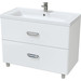 Тумба напольная с раковиной Mirsant Fuji 80/2 см с доводчиком, белый фото 