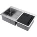 Кухонная мойка Omoikiri Akisame 86-2 Side IN 1,2 мм 4997021, Цвет производителя: нержавеющая сталь фото 