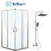 Набор 2 в 1: Душевое ограждение BelBagno (75-90)х(75-90) см UNIQUE-A-2-75/90-C-Cr + Душевая стойка BelBagno DUE-DOCM-CRM фото 