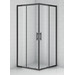 Душевое ограждение Cezares Eco A-2 Nero 90х90, черный/прозрачное фото 